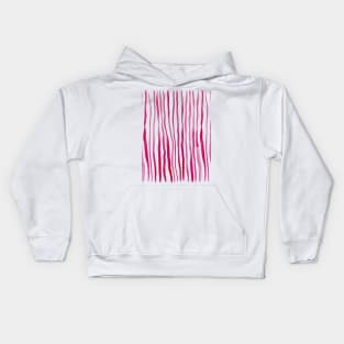 Vertical watercolor lines - red Kids Hoodie